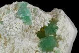 Green Stepped Fluorite Crystals on Quartz - China #122020-2